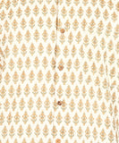 BLOCKS OF INDIA Cotton Hand Block Print Half Sleeves Summer Shirt for Men Yellow Buti