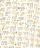 BLOCKS OF INDIA Cotton Hand Block Print Half Sleeves Summer Shirt for Men Brown Elephant