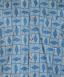 BLOCKS OF INDIA Cotton Hand Block Print Half Sleeves Summer Shirt for Men (Blue Eye)