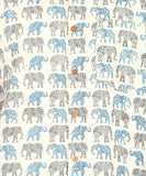 BLOCKS OF INDIA Cotton Hand Block Print Half Sleeves Summer Shirt for Men (Blue Elephant)