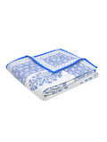 Cotton Dohar / Blanket King Bed Size Hand Block Printed (Blue Buta New)