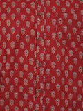 BLOCKS OF INDIA Cotton Hand Block Print Half Sleeves Summer Shirt for Men Red Turq Buti