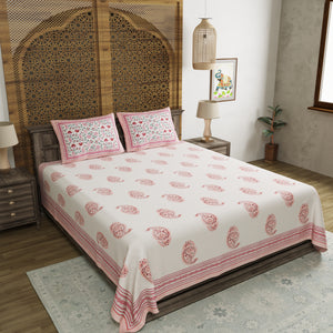 cotton bedsheet king size double bed 