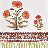 BLOCKS OF INDIA Cotton Hand Block Printed Soft Waffle Fabric Towel Set : 1 Bath Towel and 4 Hand Towel (Color 12)
