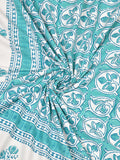 BLOCKS OF INDIA Hand Block Printed Cotton Super King Size Bedsheet(245 X 270 CM) (Color 10)
