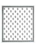 Hand Block Printed 40's Cotton Super King Size Bedsheet(290 x 290) (116 Grey Brown Motif)