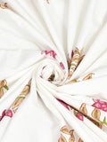 Hand Block Printed 40's Cotton Super King Size Bedsheet(290 x 290) (116 Pink Cream Flower)