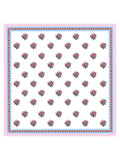 Hand Block Printed 40's Cotton Super King Size Bedsheet(290 x 290) (116 Pink Green Bunch)