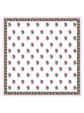 Hand Block Printed 40's Cotton Super King Size Bedsheet(290 x 290) (116 Pink Green Rose)
