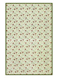 Hand Block Printed Cotton Summer Single Size Reversible Printed Malmal Dohar Open Green Motifs