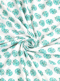 Cotton Single Size Quilt Hand Block Print for Light Winters (150x225 cm) (Light Green Tree)