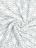 Cotton Single Size Quilt/ Rajai Hand Block Print for Light Winters (150x225 cm) (Grey Patti)