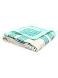 Cotton Single Size Quilt Hand Block Print for Light Winters (150x225 cm) (Light Green Tree)
