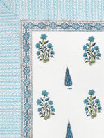 BLOCKS OF INDIA Hand Block Printed Cotton Super King Size Bedsheet(245 X 270 CM) (Color 12)