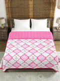 Cotton Dohar / Blanket King Bed Size Hand Block Printed (Pink Mughal)