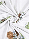 Hand Block Printed Cotton Summer Single Size Reversible Printed Malmal Dohar Open Green Motifs