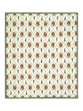 BLOCKS OF INDIA Hand Block Printed Cotton King Size Quilt (Green Patti)