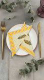 Hand Block Print Cotton Table Napkin (Yellow Buta)