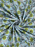 Hand Block Print Cotton King Size Bedsheet Grey Gad Buti