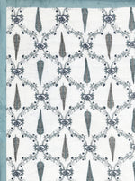 Cotton Single Size Quilt/ Rajai Hand Block Print for Light Winters (150x225 cm) (Grey Patti)