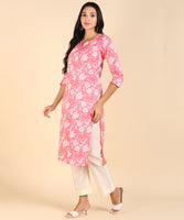 BLOCKS OF INDIA Cotton Hand Printed Long Kurti for Women