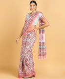 BLOCKS OF INDIA Hand Block Print Cotton Sarees For Women with Unstitched Blouse Piece Color 2