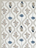 BLOCKS OF INDIA Sanganeri Print Cotton Viscose Economy King Size Bedsheet (225 X 270 CM) SAPPHIRE PATTERN 37