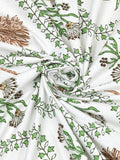 BLOCKS OF INDIA Sanganeri Print Cotton Viscose Economy King Size Bedsheet (225 X 270 CM) SAPPHIRE PATTERN 39