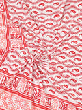 BLOCKS OF INDIA Hand Block Printed 250 TC Cotton Super King Size Bedsheet(245 X 270 CM) (Color 3)