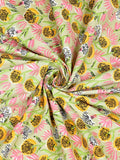 Hand Block Print Cotton King Size Bedsheet Green Gad Buti