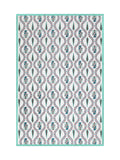 PURE COTTON RAJASTHANI HAND BLOCK PRINT SIX SEATER TABLE CLOTH (TURQ TILAK BUTA)