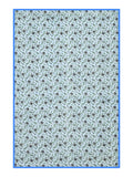 Hand Block Printed Cotton Summer Single Size Reversible Printed Malmal Dohar Blue Tol