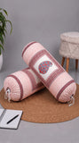 Rajasthani Handmade Hand Block Print Cotton Bolster Cover , 43 (2 Pcs)