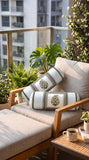 Rajasthani Handmade Hand Block Print Cotton Bolster Cover , 45 (2 Pcs)