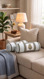Rajasthani Handmade Hand Block Print Cotton Bolster Cover , 45 (2 Pcs)