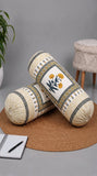 Rajasthani Handmade Hand Block Print Cotton Bolster Cover , 46 (2 Pcs)