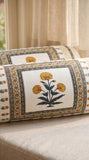 Rajasthani Handmade Hand Block Print Cotton Bolster Cover , 46 (2 Pcs)
