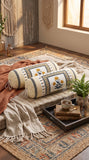 Rajasthani Handmade Hand Block Print Cotton Bolster Cover , 46 (2 Pcs)