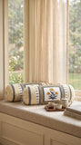 Rajasthani Handmade Hand Block Print Cotton Bolster Cover , 46 (2 Pcs)