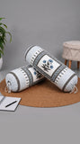 Rajasthani Handmade Hand Block Print Cotton Bolster Cover , 48 (2 Pcs)
