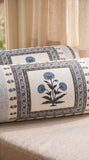 Rajasthani Handmade Hand Block Print Cotton Bolster Cover , 48 (2 Pcs)