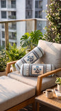 Rajasthani Handmade Hand Block Print Cotton Bolster Cover , 48 (2 Pcs)