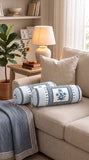 Rajasthani Handmade Hand Block Print Cotton Bolster Cover , 48 (2 Pcs)