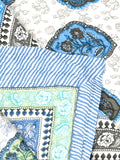 BLOCKS OF INDIA Hand Block Printed Cotton King Size Quilt (Grey Rose)