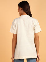 BLOCKS OF INDIA Cotton Solid Color Top for Women - Natural White