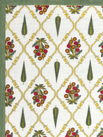BLOCKS OF INDIA Hand Block Printed Cotton King Size Quilt (Green Patti)
