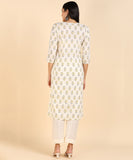 BLOCKS OF INDIA Cotton Hand Printed Long Kurti for Women