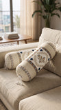 Rajasthani Handmade Hand Block Print Cotton Bolster Cover , 50 (2 Pcs)