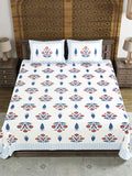 King Size Pure Cotton Hand Block Print Bedsheet Design 50