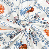 Diwan Set Cotton 8 Piece | Deewan Printed Bedsheet Sets for Living Room Hall (Set of 8 Piece, 1-Bed Sheet | 2-Bolster Cover | 5-Cushion Cover (Color 51)